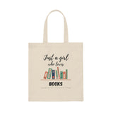 "Girl who loves Books" Tote Bag